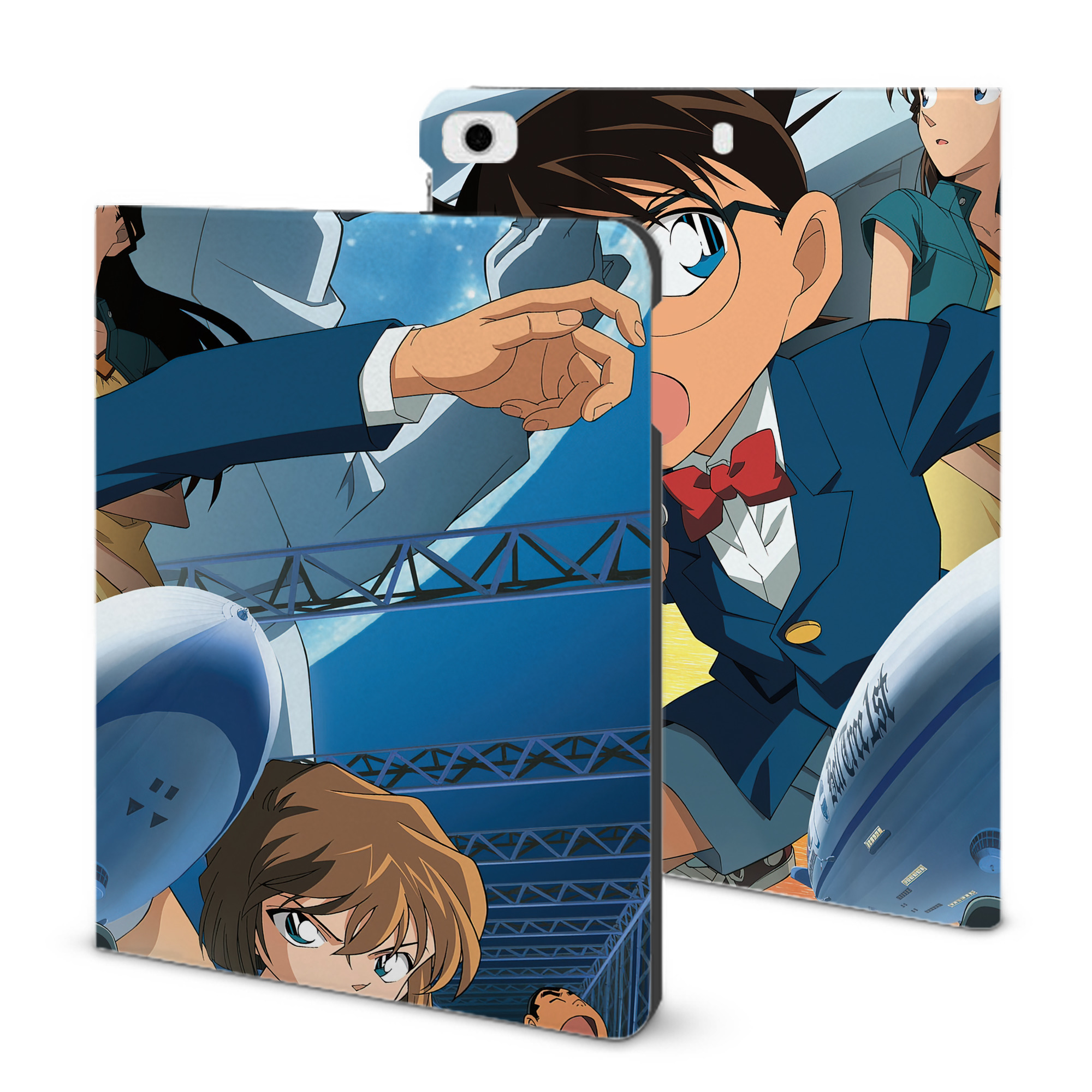 （画像用） 名探偵コナン Detective Conan IPad ケース ブック型 PUレザー TPU 耐衝撃 軽量 薄型 ペン収納なし 全面保護 IPad 各モデル対応